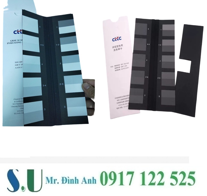Thước xám A02 và A03 đo bền màu ma sát vải chuẩn AATCC/ISO